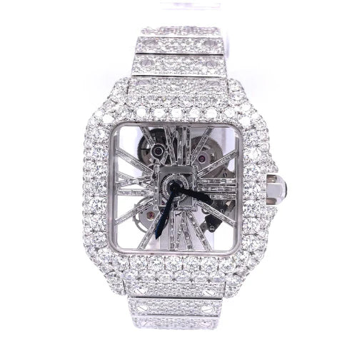 Moissanite Skeleton Watch